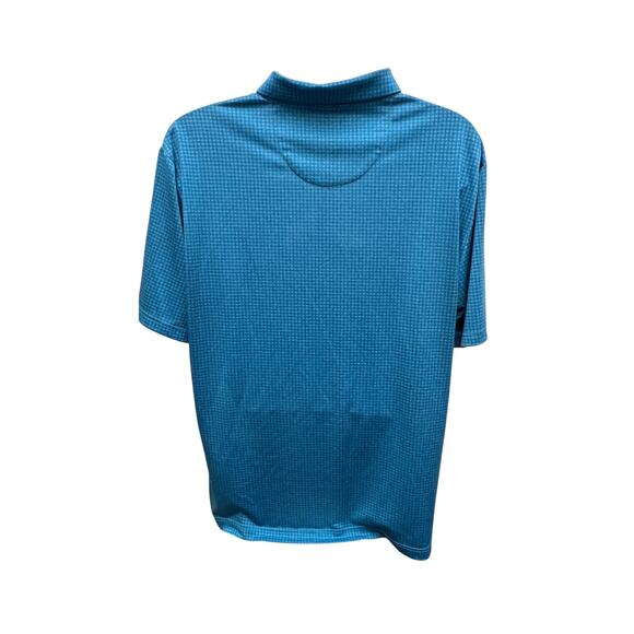 PGA TOUR Pro Series Mens XL Polo Shirt CoolPlay Short Sleeve pattern Blue - Picture 4 of 4